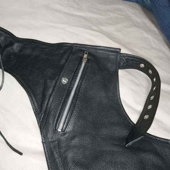 First Classic Leather Moto Chaps